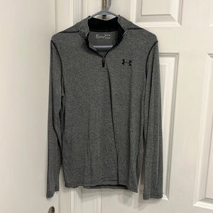 Mens small under armor long sleeve 3/4 zip shirt